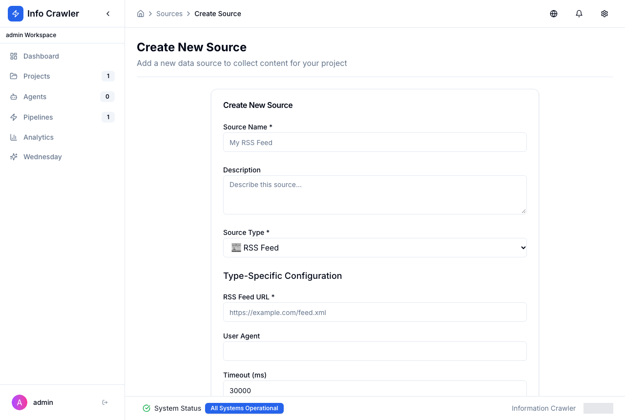 Create source form